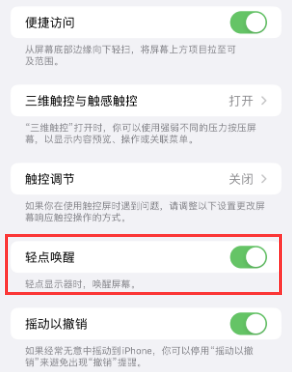 胶州苹果授权维修站分享iPhone轻点无法唤醒怎么办 