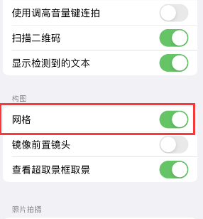 胶州苹果手机维修网点分享iPhone如何开启九宫格构图功能 